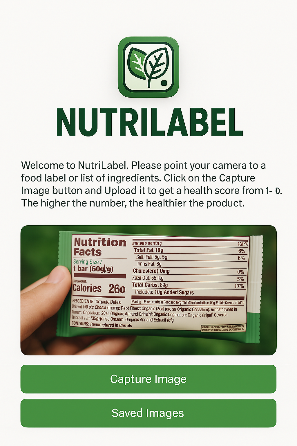 NutriLabel App Preview
